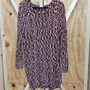 EUC 3xl Lauren Sweater dress maroon/pink